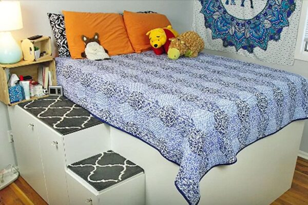 Finished Add 70 Cubic Feet Of Space To Your Room With This DIY Bed Frame, a completed DIY project