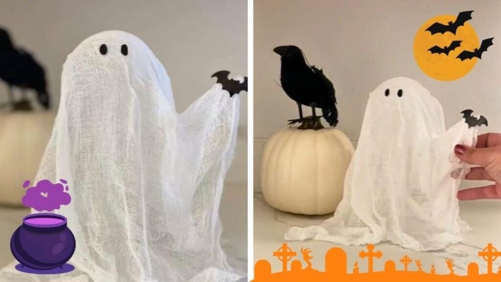 Finished Affordable Halloween DIY Ghost Decor, a completed DIY project