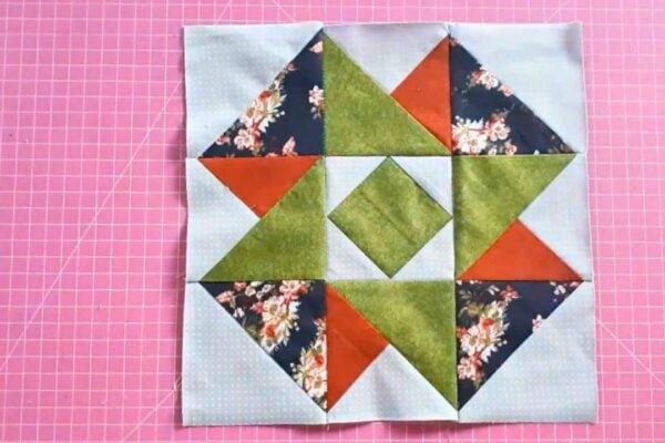 Finished Air Castle Quilt Block, a completed DIY project