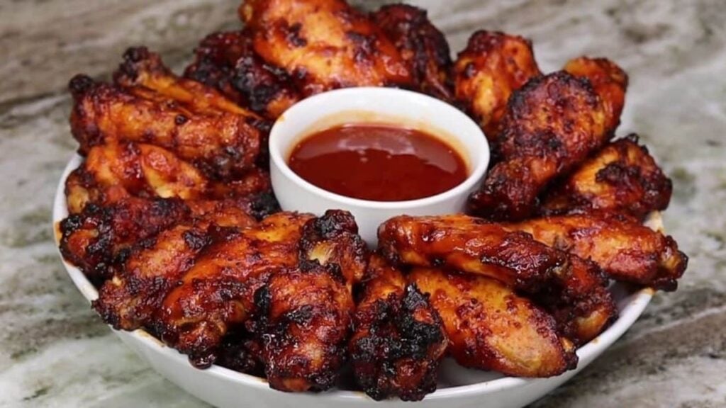Air-Fried Hot Honey Chipotle Wings, homemade and freshly served