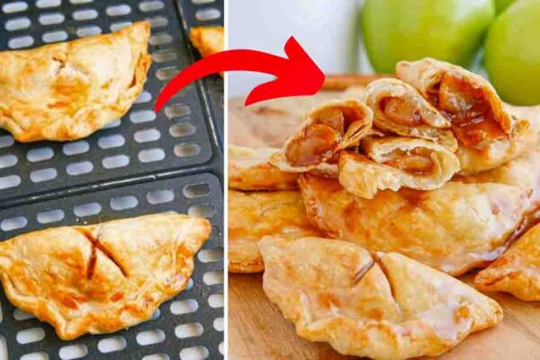 Air Fryer Apple Hand Pies, homemade and freshly served