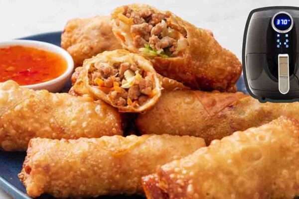 Air Fryer Egg Rolls, homemade and freshly served