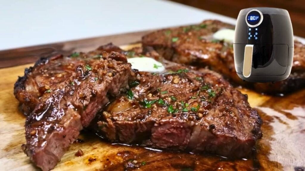 Air Fryer Steak, homemade and freshly served