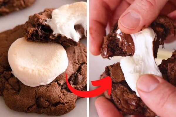 Amazing Hot Chocolate Cookies, homemade and freshly served