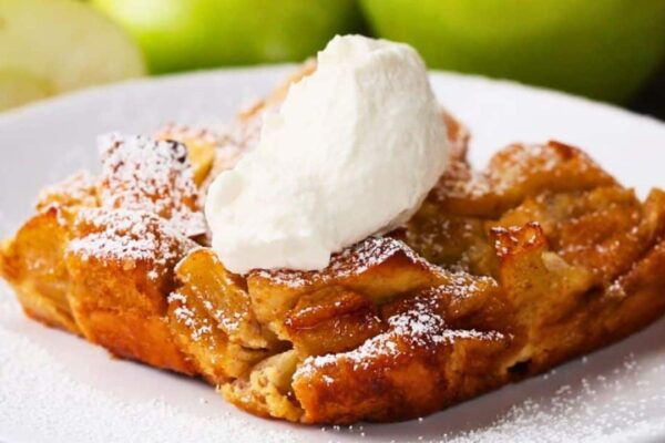 Apple Cinnamon French Toast Bake, homemade and freshly served