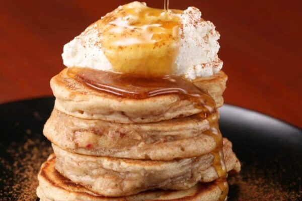 Apple Ring Pancakes, homemade and freshly served