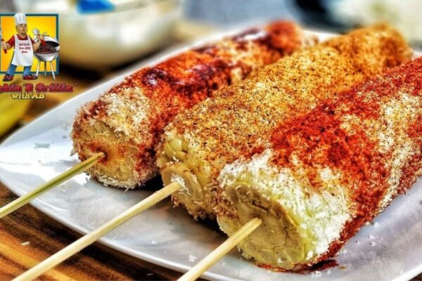 Authentic Mexican Street Corn (Elote), homemade and freshly served
