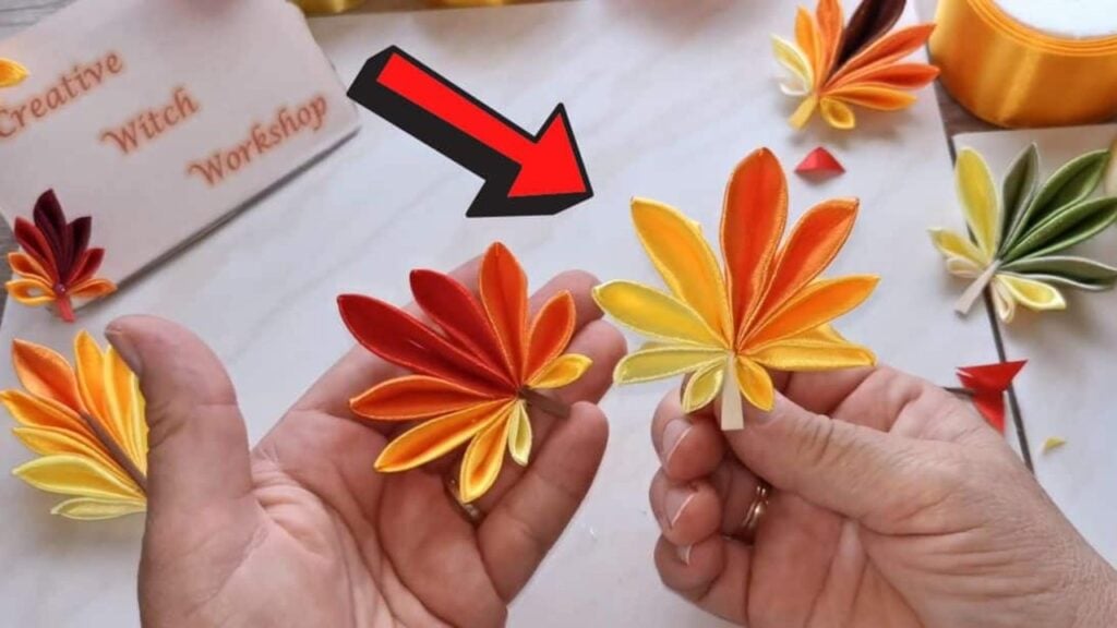 Finished Autumn Leaves Ribbon, a completed DIY project