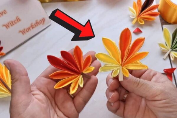 Finished Autumn Leaves Ribbon, a completed DIY project