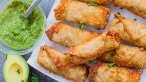 Avocado Chicken Egg Roll Cheesecake Factory Style, homemade and freshly served