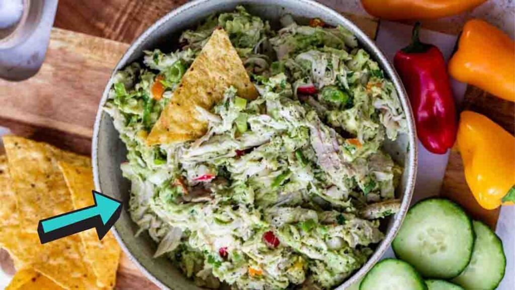 Avocado Chicken Salad, homemade and freshly served