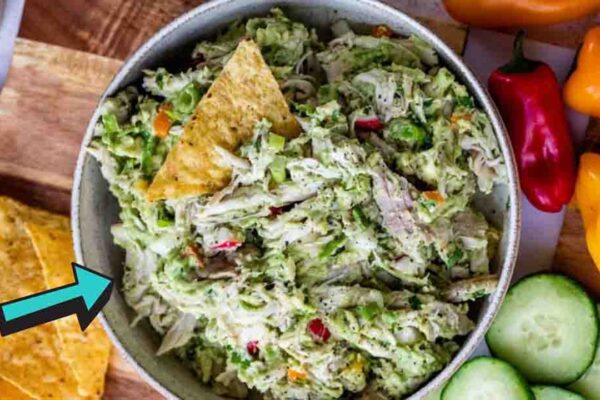 Avocado Chicken Salad, homemade and freshly served