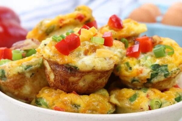 Bacon and Egg Breakfast Muffins, homemade and freshly served