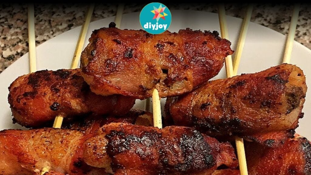Bacon-wrapped Chicken Livers, homemade and freshly served