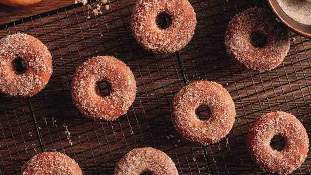 Baked Apple Cider Donuts, homemade and freshly served
