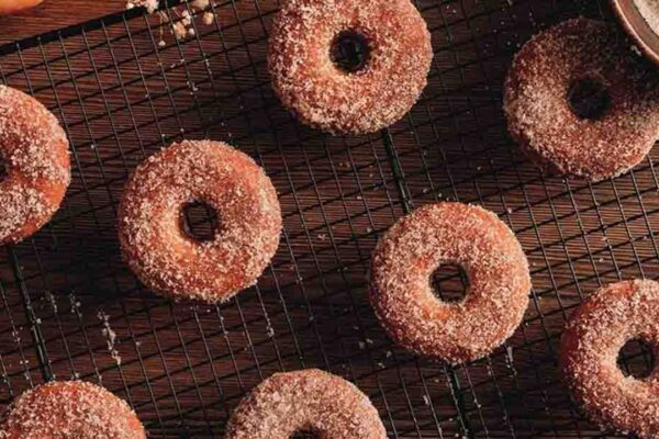 Baked Apple Cider Donuts, homemade and freshly served