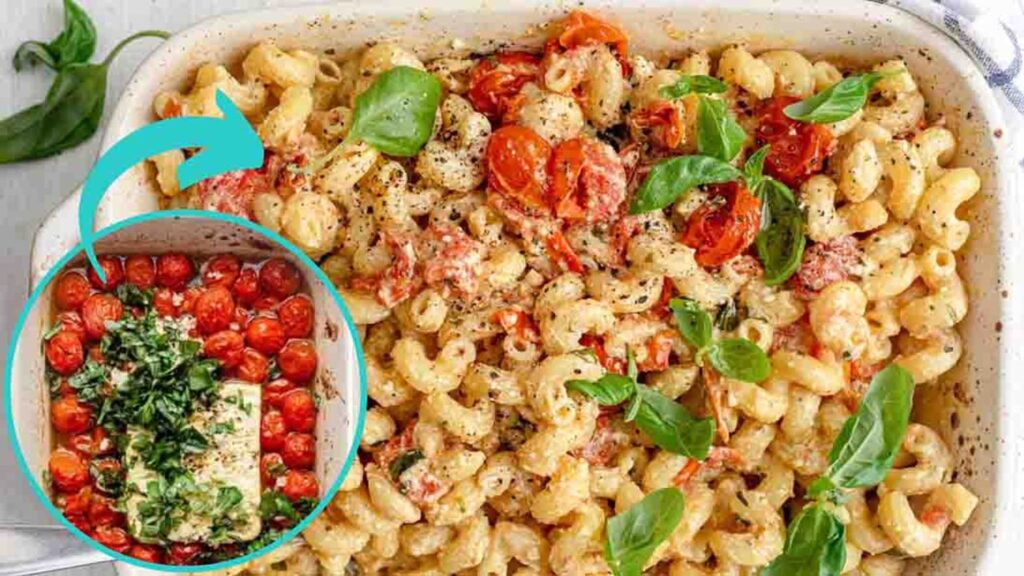 Baked Feta Pasta, homemade and freshly served