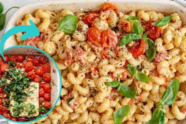 Baked Feta Pasta, homemade and freshly served
