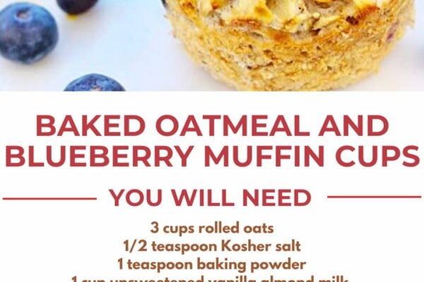 Baked Oatmeal And Blueberry Muffin Cups, homemade and freshly served