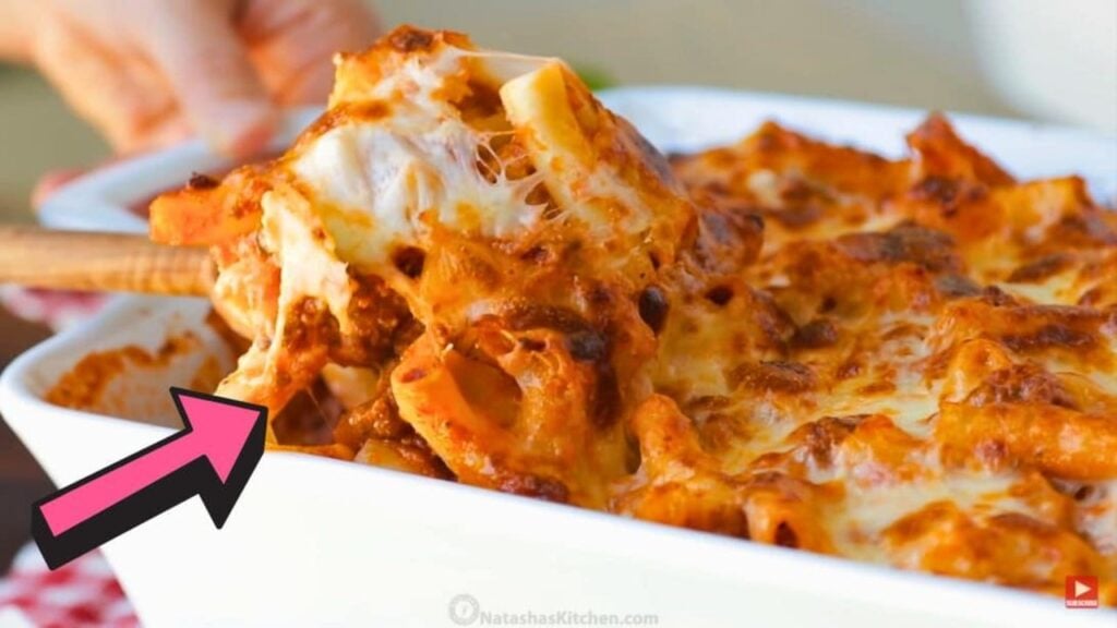 Make-Ahead Cheesy Baked Ziti, homemade and freshly served