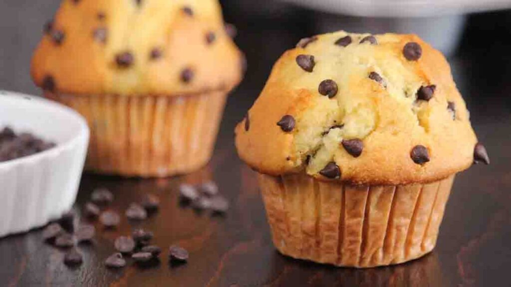 Bakery Style Chocolate Chip Muffin, homemade and freshly served