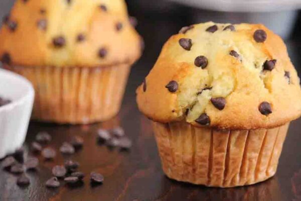 Bakery Style Chocolate Chip Muffin, homemade and freshly served