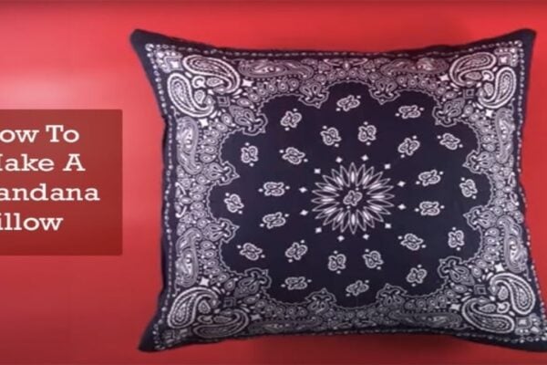 How to Make Bandana Pillows - Sewing Tutorial (With No-Sew Option) — easy step-by-step DIY tutorial.
