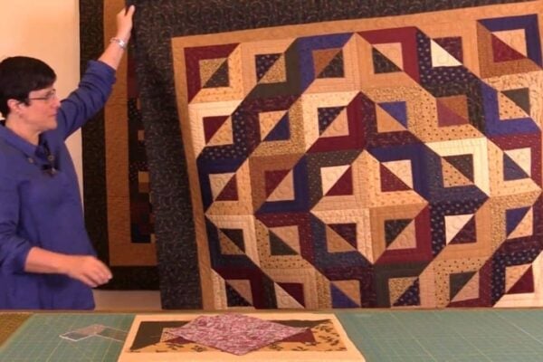 Finished Barn Raising Quilt Block, a completed DIY project