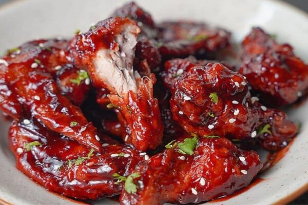 BBQ Chicken Wings, homemade and freshly served