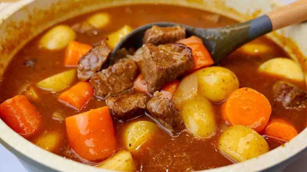 Beef and Potatoes Stew, homemade and freshly served
