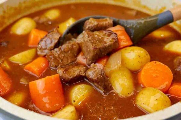 Beef and Potatoes Stew, homemade and freshly served