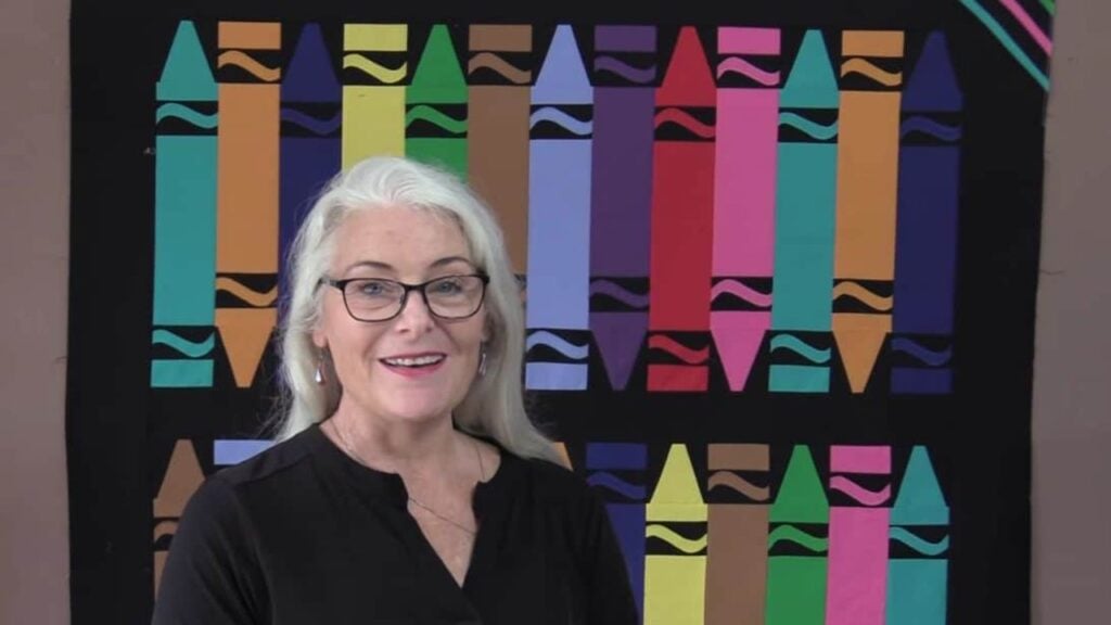 Finished Beginner-Friendly Boxed Crayon Quilt, a completed DIY project