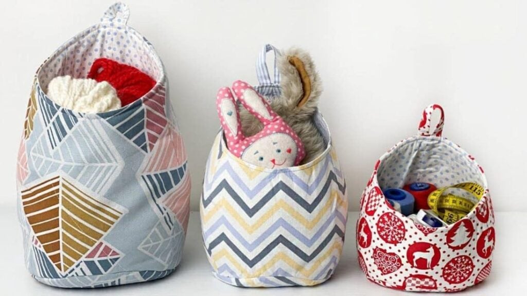 Finished Beginner-Friendly Bubble Basket Sewing, a completed DIY project