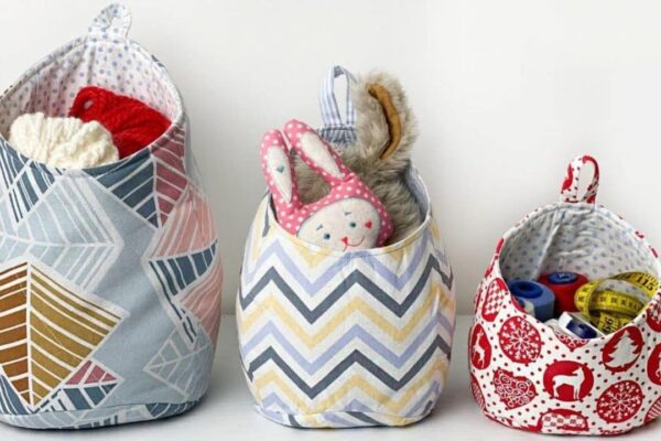 Finished Beginner-Friendly Bubble Basket Sewing, a completed DIY project
