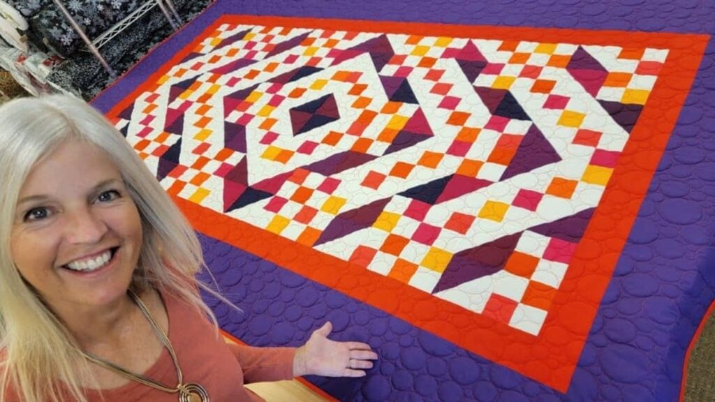 Finished Beginner-Friendly Colorful Plaza Quilt, a completed DIY project