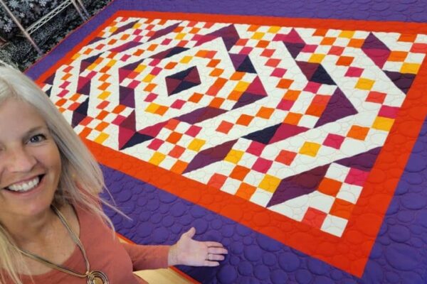 Finished Beginner-Friendly Colorful Plaza Quilt, a completed DIY project