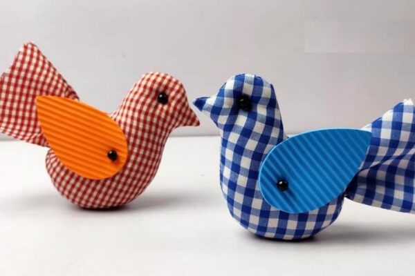 Finished Beginner-Friendly Fabric Bird Sewing, a completed DIY project