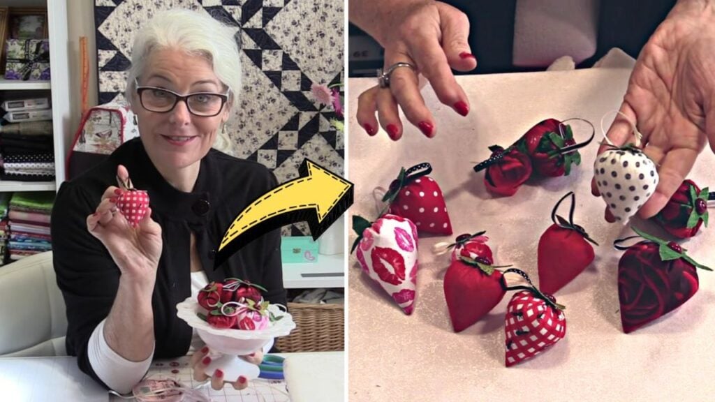 Finished Beginner-Friendly Fabric Strawberries Sewing, a completed DIY project