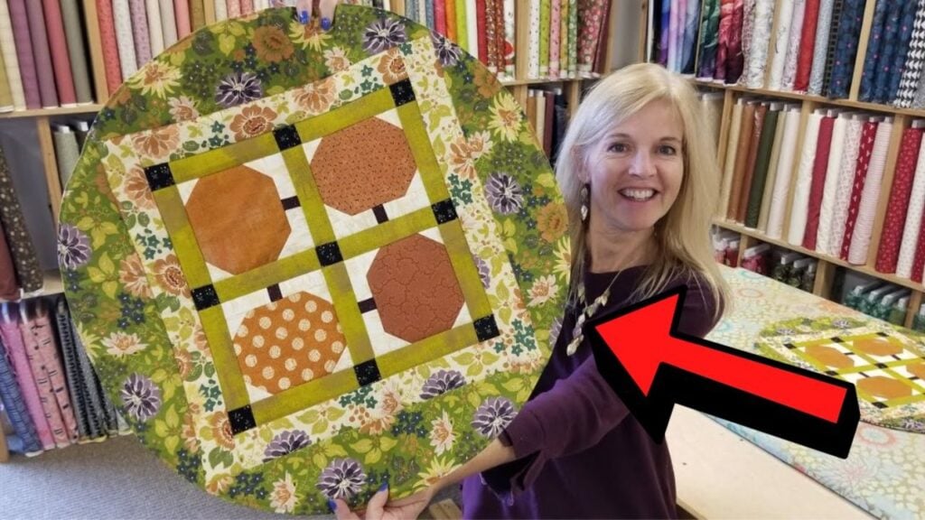 Finished Beginner-Friendly Quilted Round Table Topper, a completed DIY project
