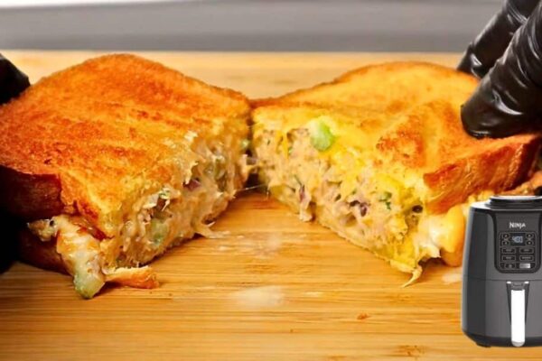Best Air Fryer Tuna Melt Sandwich, homemade and freshly served