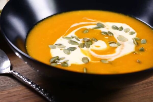 Best Carrot Ginger Soup, homemade and freshly served