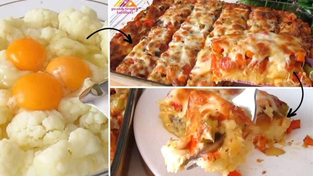 Best Cheesy Cauliflower Casserole, homemade and freshly served