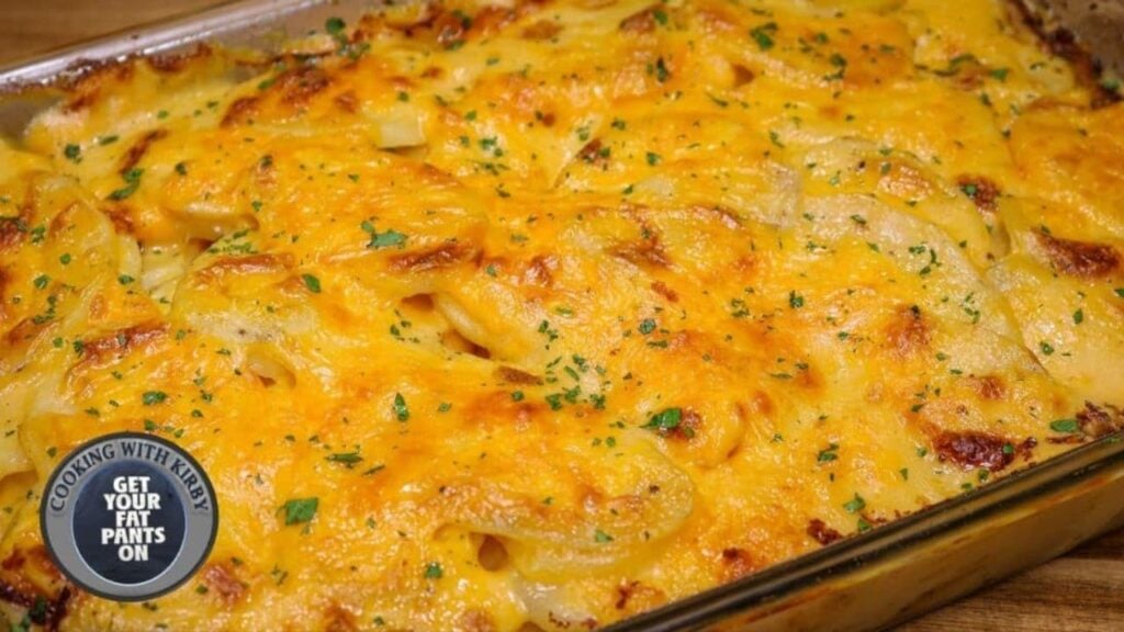 Best Cheesy Scalloped Potato, homemade and freshly served