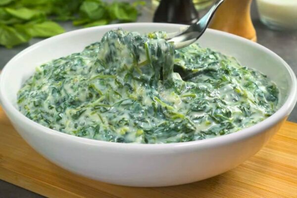 Best Creamed Spinach, homemade and freshly served
