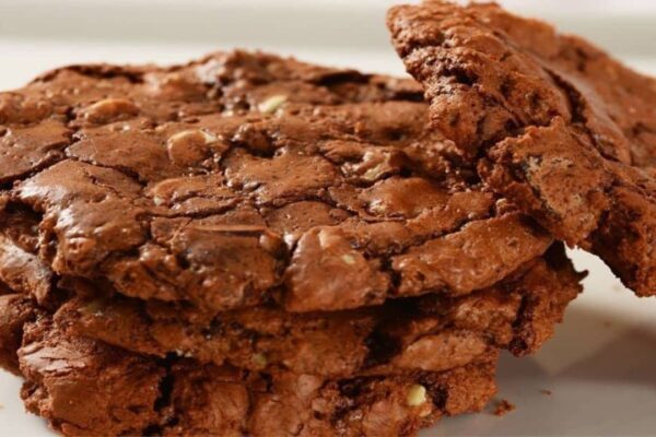 Best Ever Chocolate Fudge Cookies, homemade and freshly served