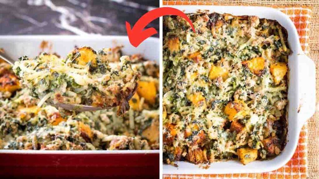 Best Fall Potluck Casserole, homemade and freshly served
