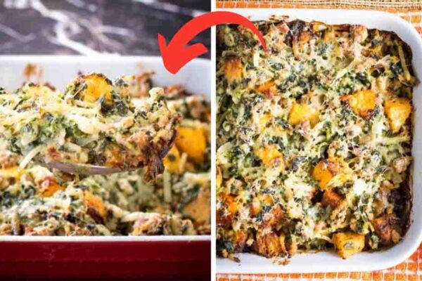 Best Fall Potluck Casserole, homemade and freshly served