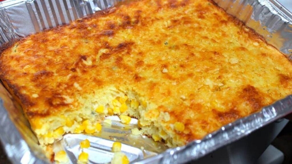 Best Jiffy Mix Corn Casserole, homemade and freshly served