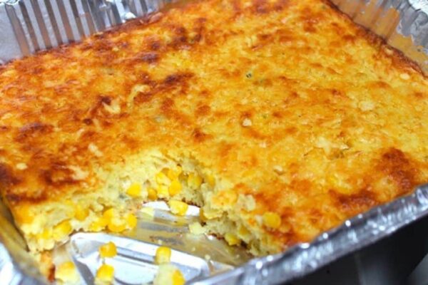 Best Jiffy Mix Corn Casserole, homemade and freshly served