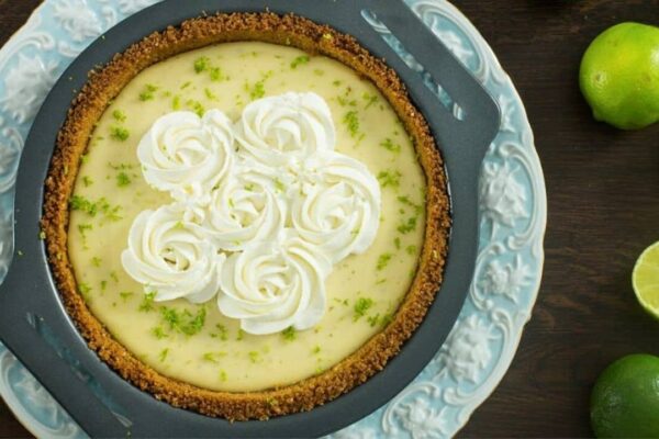 The Best Key Lime Pie, homemade and freshly served